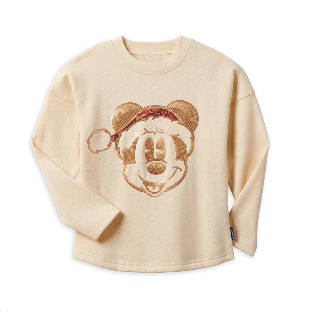 Christmas Mickey Sequin Spirit Jersey Walt Disney World Sz M kids- soft …